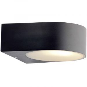 Luminaire extérieur noir en métal, Alicha, IP44