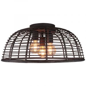 Lampe plafond en bois noire, Deacon