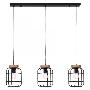 Suspension table à manger en bois noire, Taede