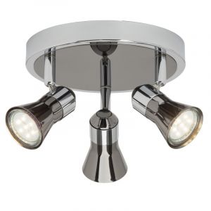 Spot plafond chromé en métal, Levijn