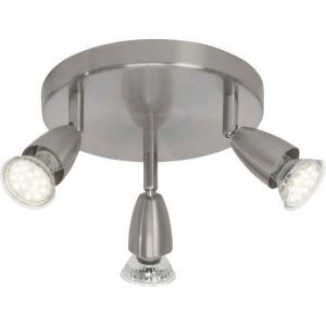 Plafonnier chromé en métal, Keysha, 3W, 3000K LED