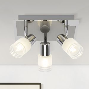 Spot plafond chromé en métal, Blake, 28W, 2700K LED