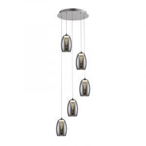 Suspension table à manger chromée moderne, Aliyah, 5W, 3000K LED