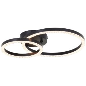 Plafonnier noir design, Maladon, 22W, 3000K LED