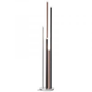 Lampadaire argenté moderne, Olivia, 4W, 3000K LED, avec interrupteur