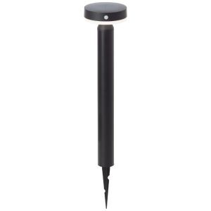 Lampadaire extérieur solaire noir en métal, Kubilay, 3W, 4000K LED, IP44
