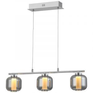 Suspension chromée design, Emmely, 17W, 3000K LED