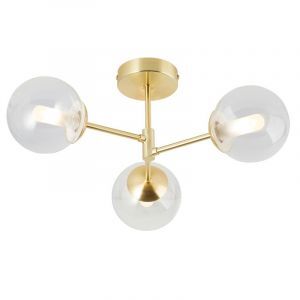 Plafonnier salle de bain doré design, Ramon, IP44