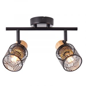 Spot plafond en bois noir, Sherona