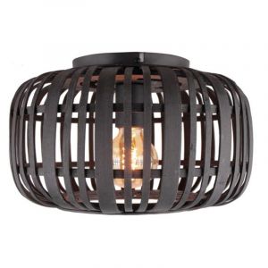 Lampe plafond en bois noire, Brain