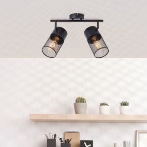 Spot plafond noir industriel, Georgino