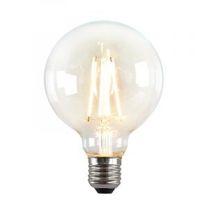 Dimmable E27 ampoule LED, G95, 5w, verre transparent, 2700k