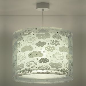 Suspension pour enfants en plastique verte, Clouds