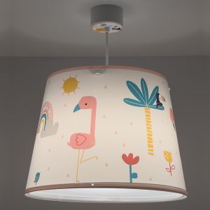 Suspension pour enfants en plastique rose, Flamingo