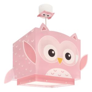 Suspension pour enfants rose en plastique, Owls