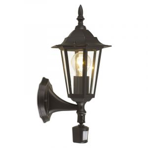 Applique extérieur avec détecteur de mouvement noire en aluminium, Alieke, IP44