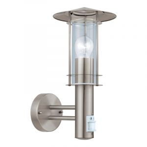 Applique extérieur avec détecteur de mouvement argentée en acier inoxydable, Arabella, IP44