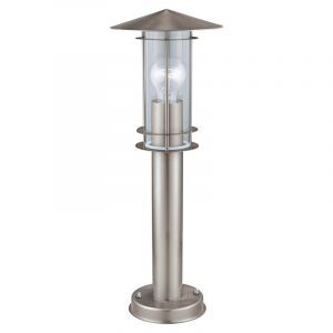 Luminaire extérieur argenté en acier inoxydable, Arabella, IP44