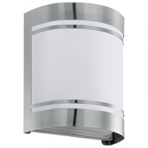 Luminaire extérieur argenté en verre, Aartje, IP44