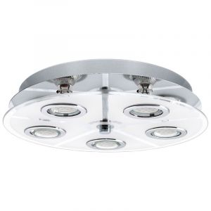 Lampe plafond chromée en verre, Lusie