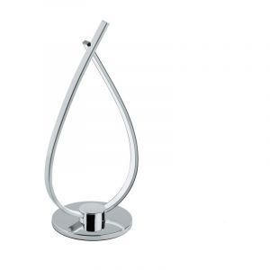 Lampe de table chromée en plastique, Therese, 14W, 3000K LED, avec interrupteur