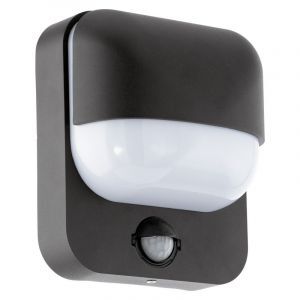 Applique extérieur avec capteur crépusculaire noire en plastique, Aartie, IP44