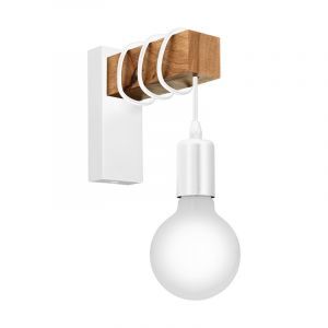 Applique murale en bois blanche, Anton