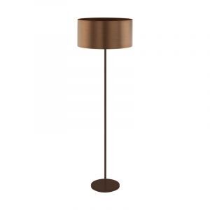Lampadaire marron en plastique, Noor, avec interrupteur