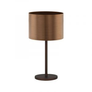 Lampe de table marronne en plastique, Noor, avec interrupteur