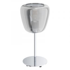 Lampe de table chromée en acier, Gauke, avec interrupteur