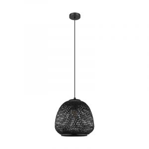 Suspension en bois noire, Nicole