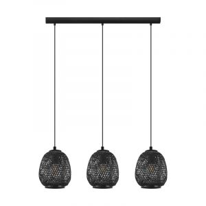 Suspension en bois noire, Nicole
