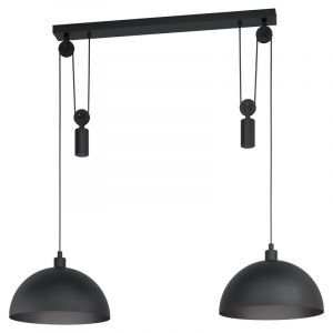 Suspension noire en acier, Yvette