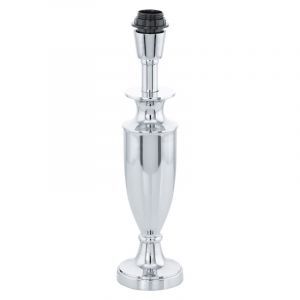 Lampe de table sans abat-jour chromée en acier, Mason, avec interrupteur