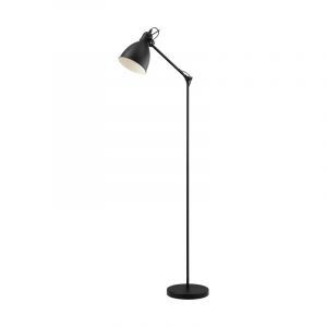 Lampadaire noir en métal, Lavinio, avec interrupteur