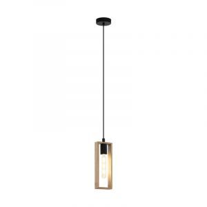 Suspension en bois marronne, Elroy