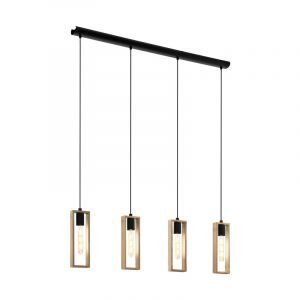 Suspension en bois marronne, Elroy