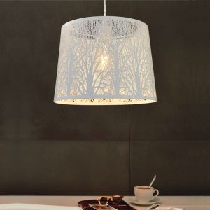 Suspension blanche en acier, Nika