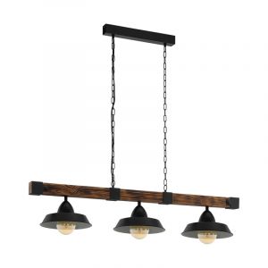 Suspension en bois marronne, Josia