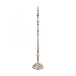 Lampadaire en bois blanc, Ayden, avec interrupteur