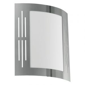 Luminaire extérieur argenté en plastique, Elyana, IP44