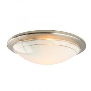 Lampe plafond nickel en verre, Agena