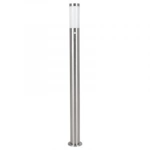 Lampadaire extérieur avec capteur crépusculaire argenté en plastique, Carlein, IP44