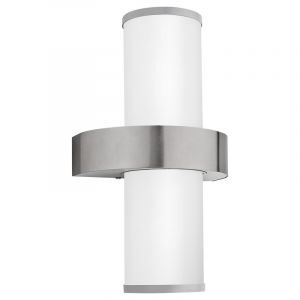 Luminaire extérieur argentée en verre, Ebrar, IP44