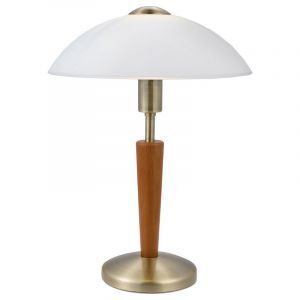 Lampe de table bronze en bois, Miam, avec variateur tactile