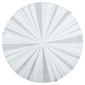 Lampe plafond blanche en verre, Bada