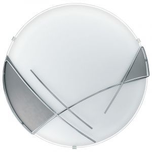 Lampe plafond blanche en verre, Jara