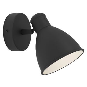Applique salle de bain noire en acier, Priscilla, IP44