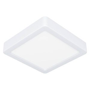 Plafonnier salle de bain blanc en plastique, Geraldo, 11W, 3000K LED, IP44