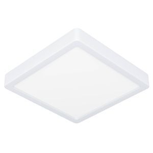 Plafonnier salle de bain blanc en plastique, Geraldo, 17W, 3000K LED, IP44